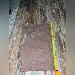 Woman’s Faux Leather Purple Mini Bodycon Dress Size Large